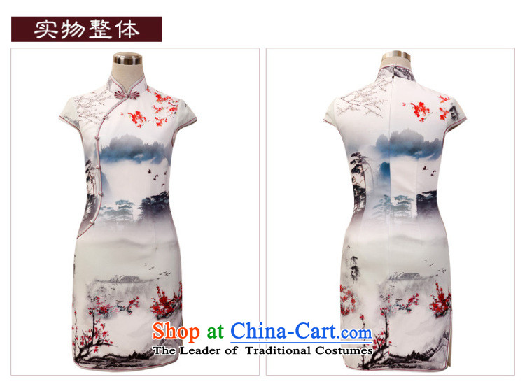 The Butterfly Lovers the summer and autumn of 2015, replacing the new improved stylish emulation Silk Cheongsam Dress Short of Qipao retro daily figure XXL picture, prices, brand platters! The elections are supplied in the national character of distribution, so action, buy now enjoy more preferential! As soon as possible.