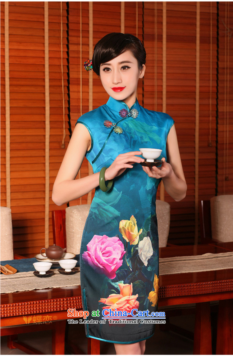 The Butterfly Lovers 2015 Summer new stylish improved cheongsam dress emulation silk retro short-sleeved qipao S picture in the Mood for Love, prices, brand platters! The elections are supplied in the national character of distribution, so action, buy now enjoy more preferential! As soon as possible.