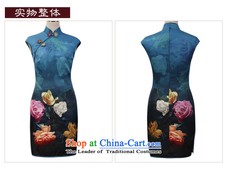 The Butterfly Lovers 2015 Summer new stylish improved cheongsam dress emulation Silk Cheongsam 54233 retro short sleeve in the Mood for Love S picture, prices, brand platters! The elections are supplied in the national character of distribution, so action, buy now enjoy more preferential! As soon as possible.