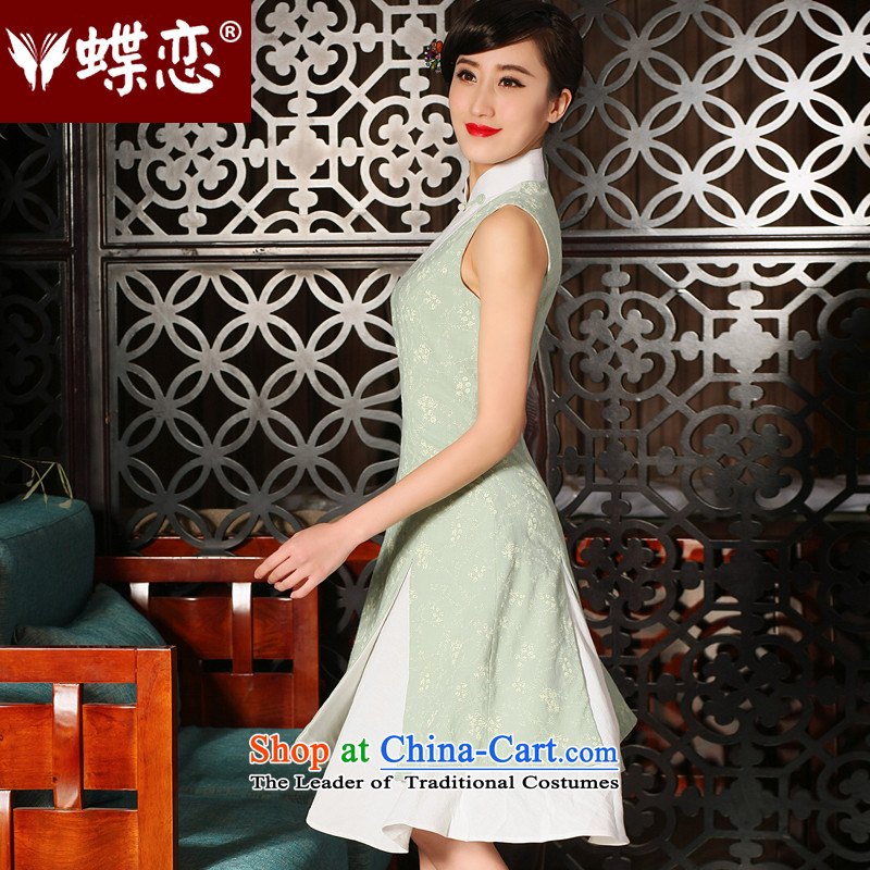 The Butterfly Lovers Butterfly Lovers the summer and autumn of 2015, replacing the new nation of nostalgia for the stamp in the Sau San long skirt QIPAO) cotton linen cheongsam dress figure - pre-sale 5 days , L, Butterfly Lovers , , , shopping on the Int