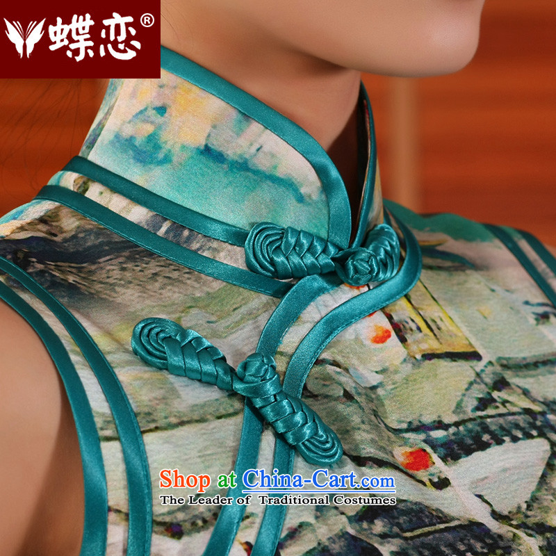 The Butterfly Lovers in summer and autumn 2015 new stylish improved short of qipao dresses retro daily Silk Cheongsam sparkling S, Butterfly Lovers , , , shopping on the Internet