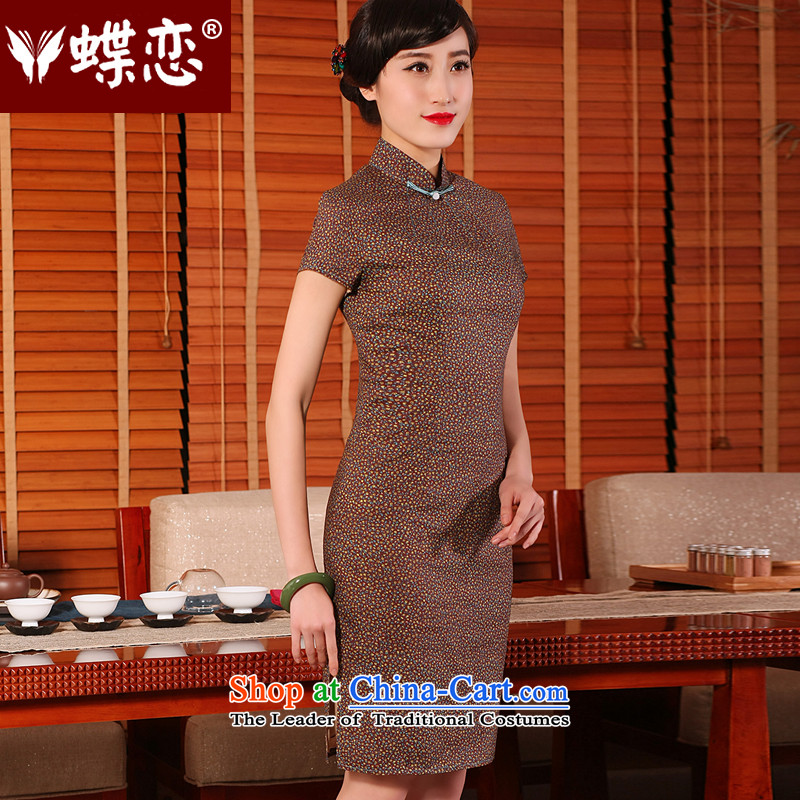 The Butterfly Lovers 2015 Summer new stylish improved cheongsam dress retro cotton linen short-sleeved daily cotton qipao 54240 Saika - pre-sale for ten days , L, Butterfly Lovers , , , shopping on the Internet