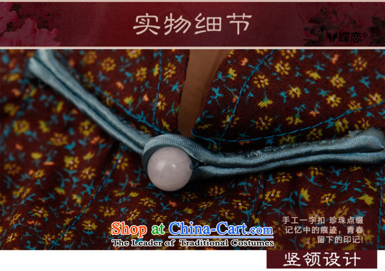 Butterfly Spring and Summer 2015 land new stylish improved cheongsam dress retro cotton linen short-sleeved daily cotton floral qipao - 10 days pre-sale prices, pictures, XXL brand platters! The elections are supplied in the national character of distribution, so action, buy now enjoy more preferential! As soon as possible.