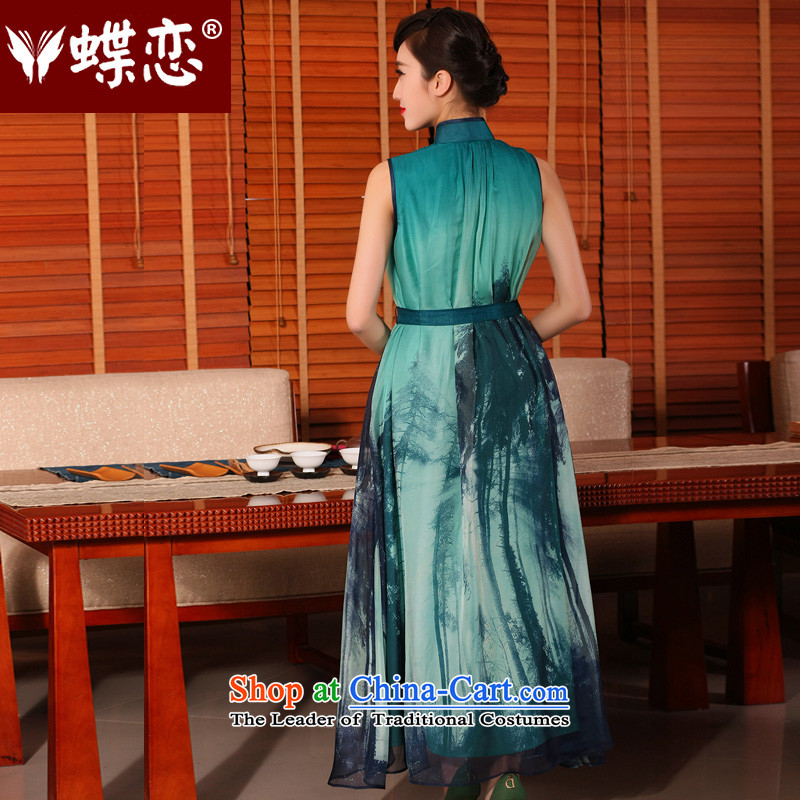 Butterfly Lovers Tsing shirt 2015 Summer new improved stylish relaxd loins length, Retro cheongsam dress shirt ,L,339,600 Cheong Wa land has been pressed shopping on the Internet