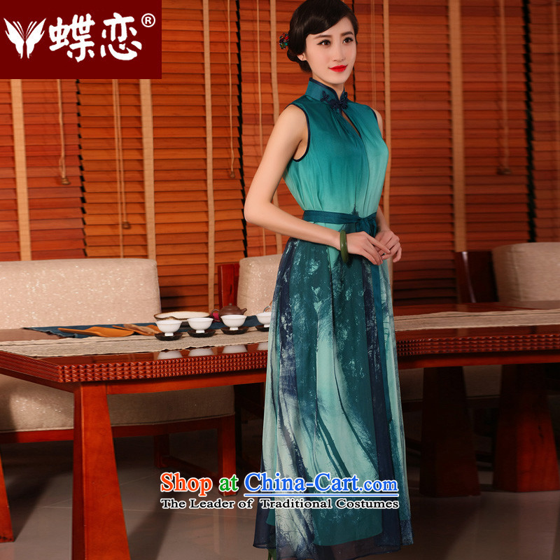 Butterfly Lovers Tsing shirt 2015 Summer new improved stylish relaxd loins length, Retro cheongsam dress shirt ,L,339,600 Cheong Wa land has been pressed shopping on the Internet