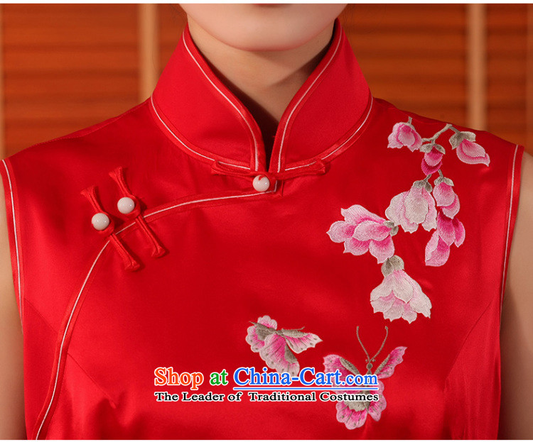The Butterfly Lovers 2015 Summer new heavyweight silk cheongsam dress manually push embroidered bows to sepia marriage cheongsam red L picture, prices, brand platters! The elections are supplied in the national character of distribution, so action, buy now enjoy more preferential! As soon as possible.