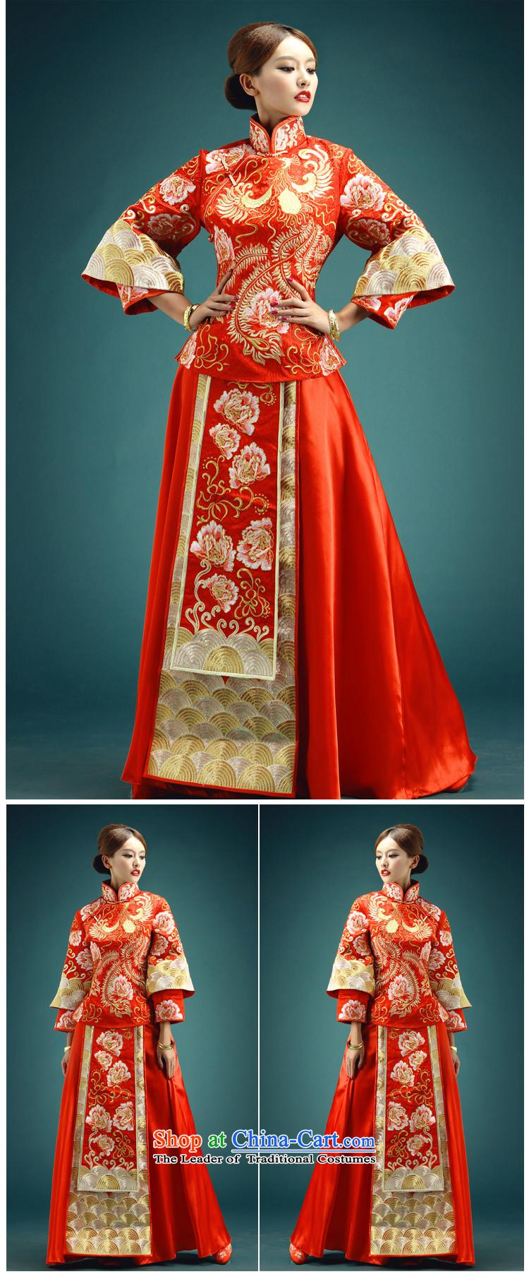 Time the new 2015-soo Syrian Wo service use skirt-soo kimono Dragon Classic Wedding Dress Chinese wedding dress retro bride bows to ancient Tang Red L picture, prices, brand platters! The elections are supplied in the national character of distribution, so action, buy now enjoy more preferential! As soon as possible.