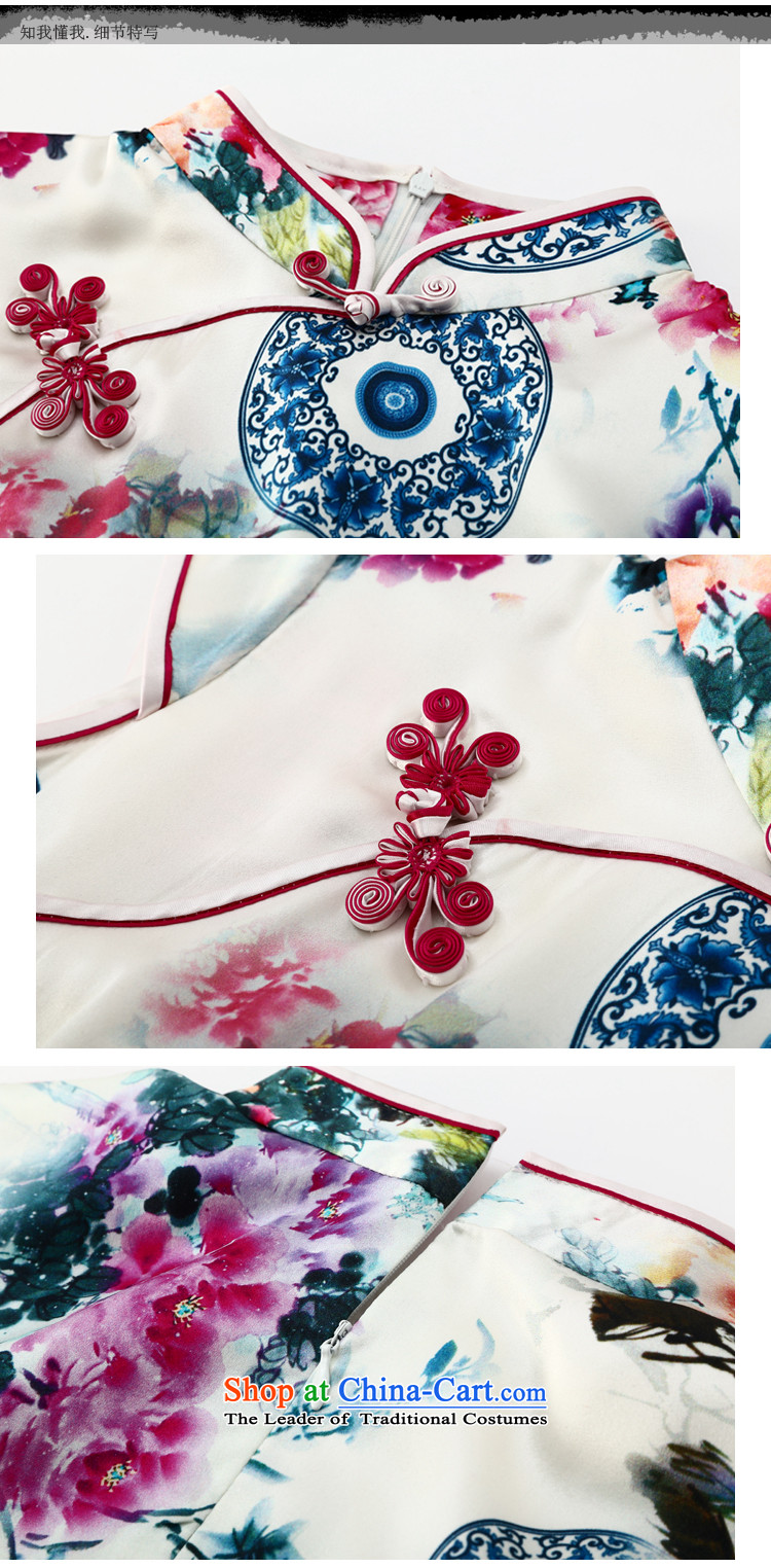 Joe was aristocratic silk cheongsam dress upscale summer improved Tang Dynasty Chinese ZS013 SUIT S picture, prices, brand platters! The elections are supplied in the national character of distribution, so action, buy now enjoy more preferential! As soon as possible.