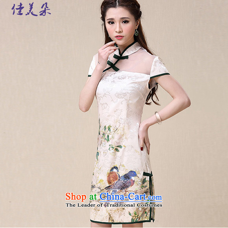 Jia Mei flower  spring and summer 2015 new ethnic Sau San elegant dresses cheongsam dress 8952# map color M JIA MEI (JIA MEI DUO) , , , shopping on the Internet