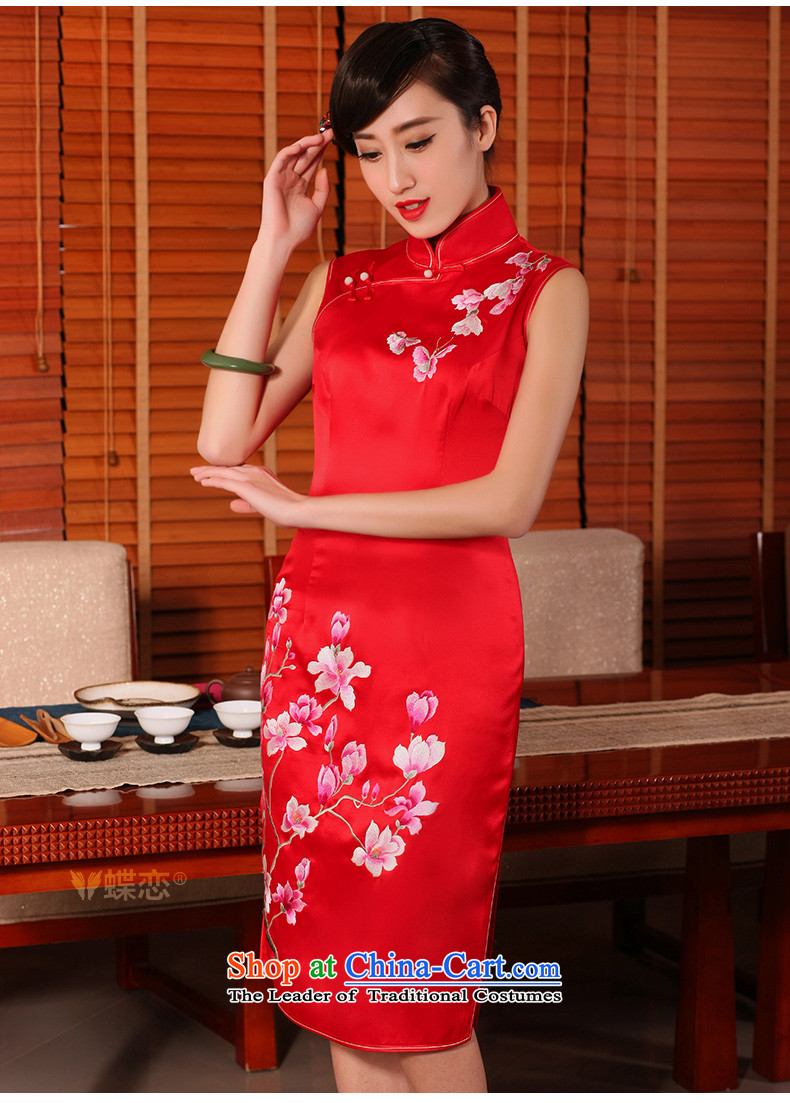 The Butterfly Lovers 2015 Summer new heavyweight silk cheongsam dress manually push embroidered bows to marry qipao 54246 retro red - 20 days pre-sale prices, pictures, XL brand platters! The elections are supplied in the national character of distribution, so action, buy now enjoy more preferential! As soon as possible.