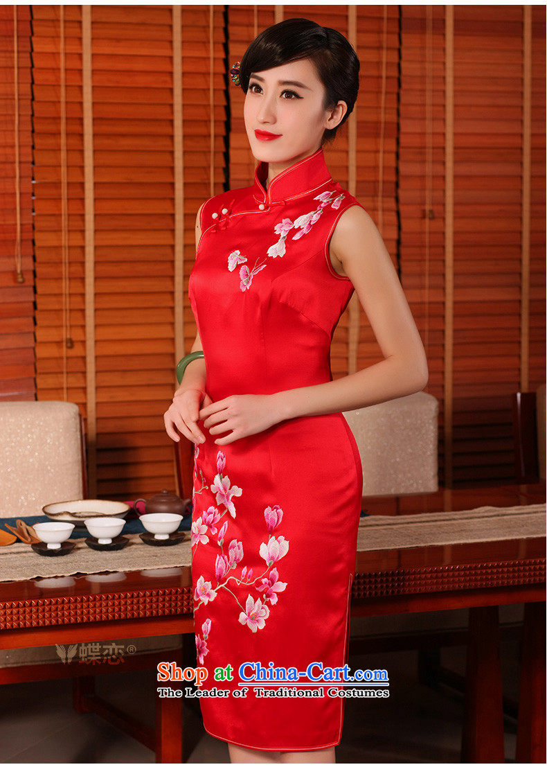 The Butterfly Lovers 2015 Summer new heavyweight silk cheongsam dress manually push embroidered bows to marry qipao 54246 retro red - 20 days pre-sale prices, pictures, XL brand platters! The elections are supplied in the national character of distribution, so action, buy now enjoy more preferential! As soon as possible.