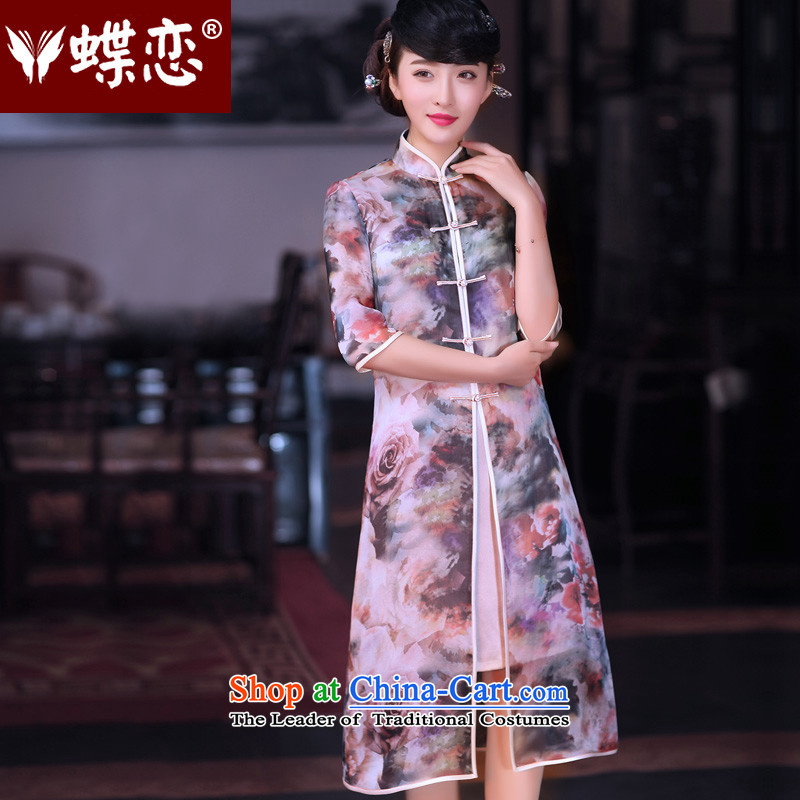 The Butterfly Lovers Butterfly Lovers flowers?fall 2015 new upscale, silk Chinese Tang blouses, two kits light jacket 55269 figure - 15 days pre-sale?XL