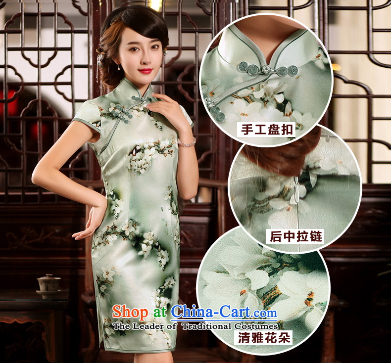 The Butterfly Lovers 2015 Summer new retro dresses upscale silk stylish improved short of daily cheongsam dress figure XXL picture, prices, brand platters! The elections are supplied in the national character of distribution, so action, buy now enjoy more preferential! As soon as possible.