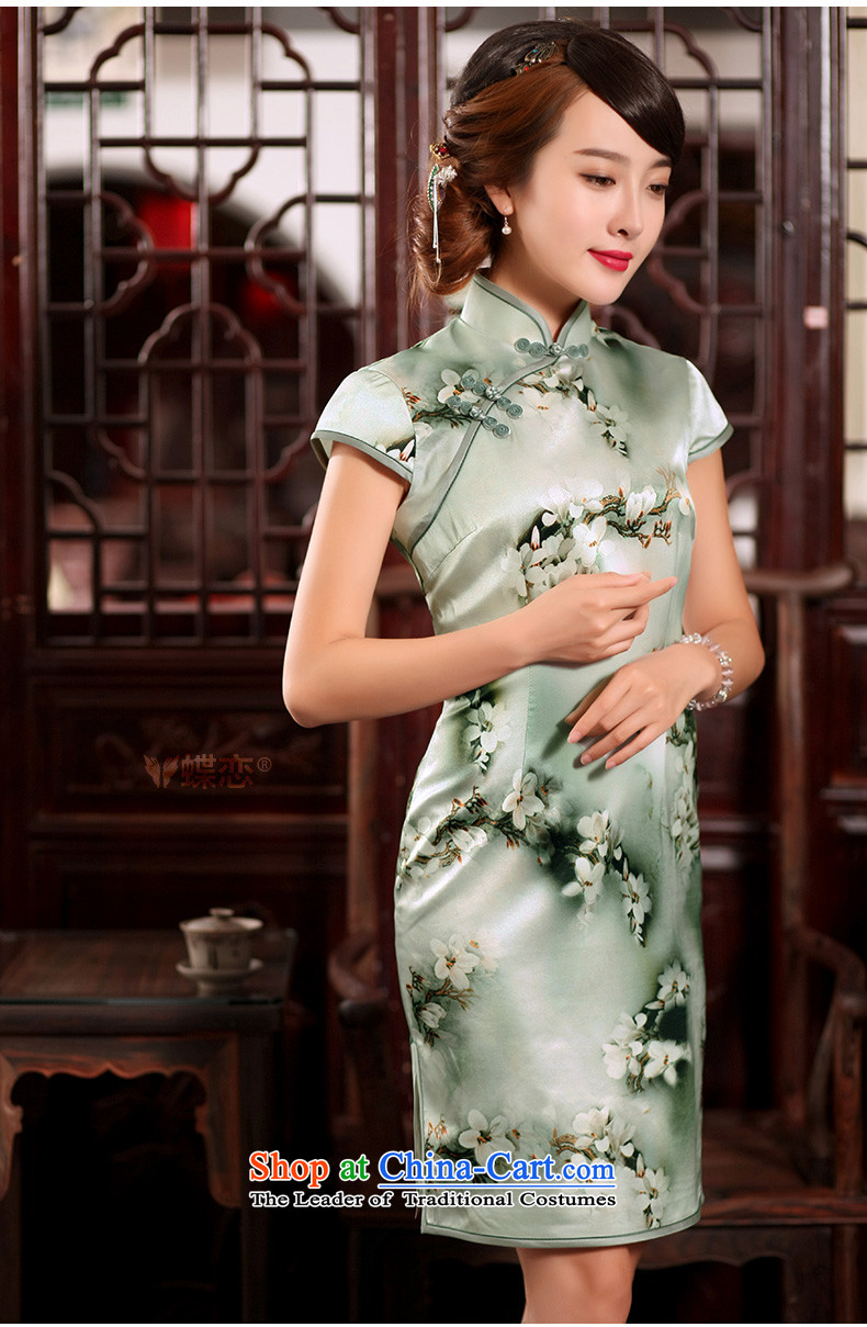 The Butterfly Lovers 2015 Summer new retro dresses upscale silk stylish improvement of daily short skirt 55258 qipao figure L picture, prices, brand platters! The elections are supplied in the national character of distribution, so action, buy now enjoy more preferential! As soon as possible.