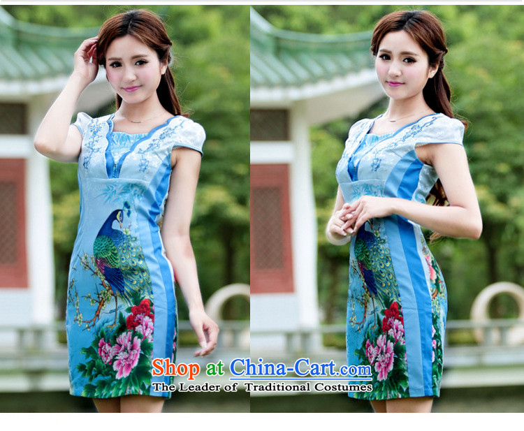 Rain saga $2015 petals female new peacock qipao gown daily Chinese improvements retro style qipao) Mr Ronald short skirt pink M picture, prices, brand platters! The elections are supplied in the national character of distribution, so action, buy now enjoy more preferential! As soon as possible.