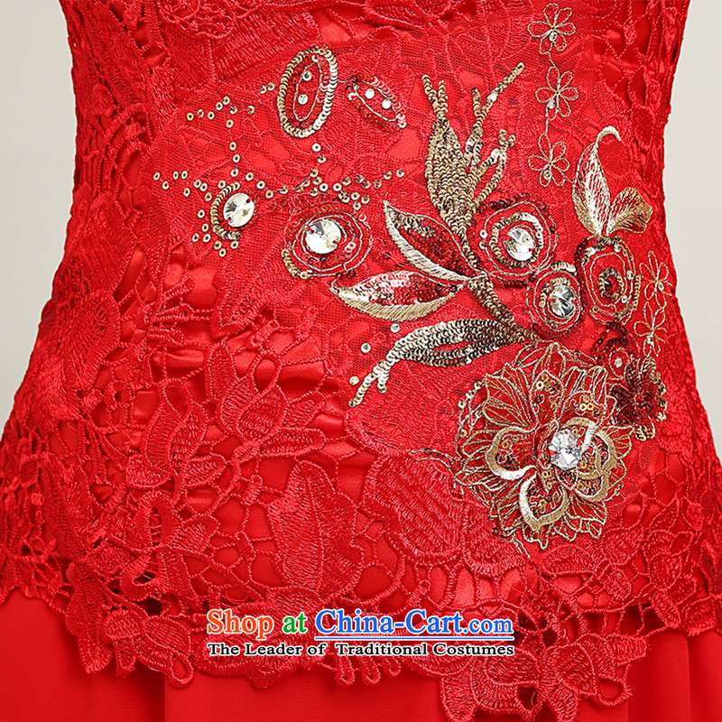 Yi is the spring and summer of 2015, love the new bride services and stylish bows shoulders red bows qipao marriage spring short-sleeved Chinese antique dresses Long Female Red XL, Yi Sau San love is , , , shopping on the Internet