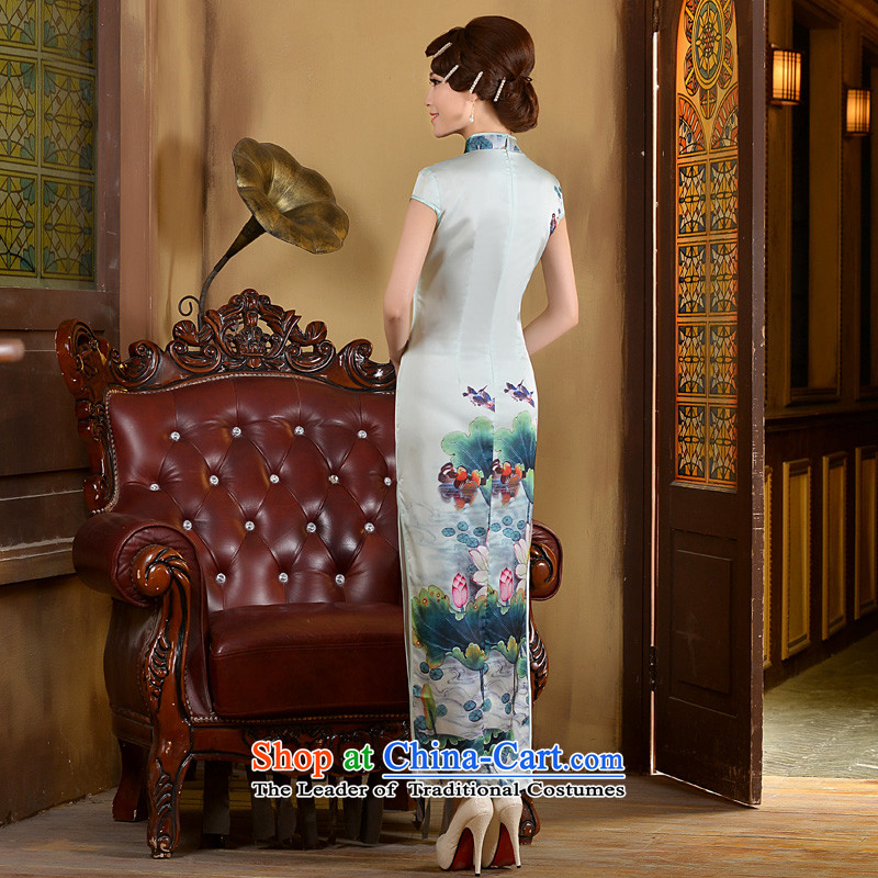 Taylor Martin Taylor Martin 2015 Long of daily qipao spring and summer new retro ethnic Sau San Video Foutune of thin banquet dress cheongsam dress white L, Martin (TAILEMARTIN Taylor) , , , shopping on the Internet