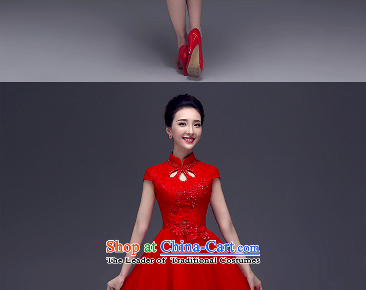  The spring and summer of 2015, Connie every new upscale bridal dresses married a drink red short skirts Chinese qipao gown QP101 improved red XL Photo, prices, brand platters! The elections are supplied in the national character of distribution, so action, buy now enjoy more preferential! As soon as possible.