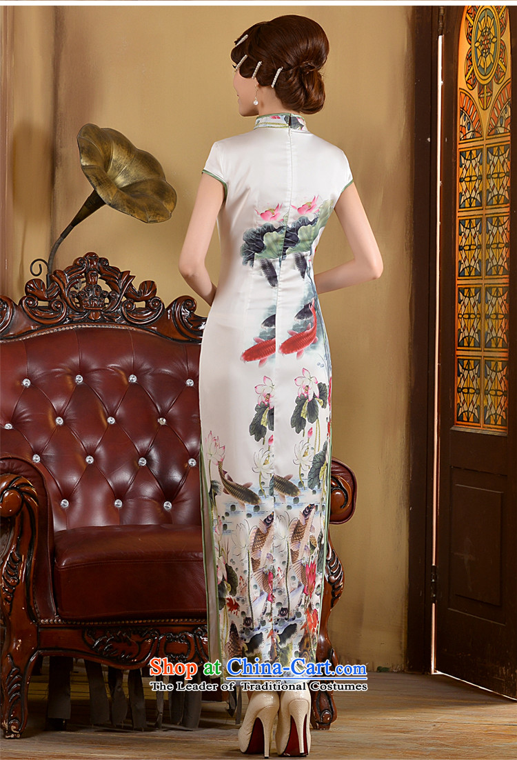 Taylor Martin 2015 long antique dresses and stylish new spring and summer, Sau San video thin foutune temperament short-sleeved white S picture everyday cheongsam, prices, brand platters! The elections are supplied in the national character of distribution, so action, buy now enjoy more preferential! As soon as possible.