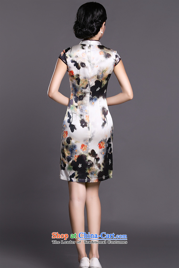 Joe was aristocratic Silk Cheongsam look to improve women's clothes ZS030 Tang White XXL picture, prices, brand platters! The elections are supplied in the national character of distribution, so action, buy now enjoy more preferential! As soon as possible.