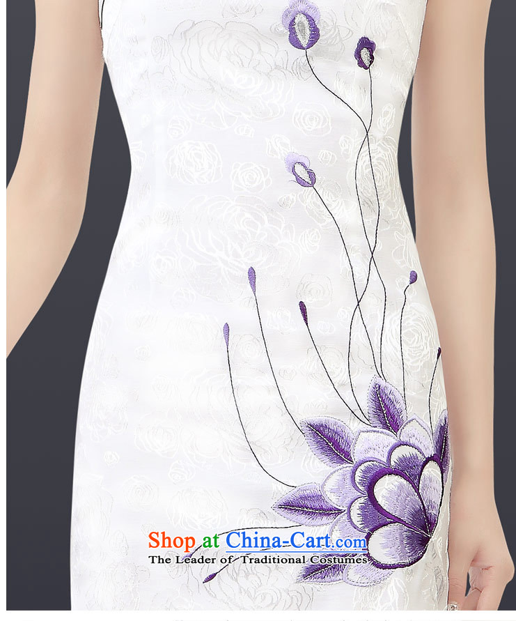 In accordance with the American, embroidered short sleeves cheongsam retro landscapes modified Sau San cheongsam dress LYE1301 female White XXL picture, prices, brand platters! The elections are supplied in the national character of distribution, so action, buy now enjoy more preferential! As soon as possible.