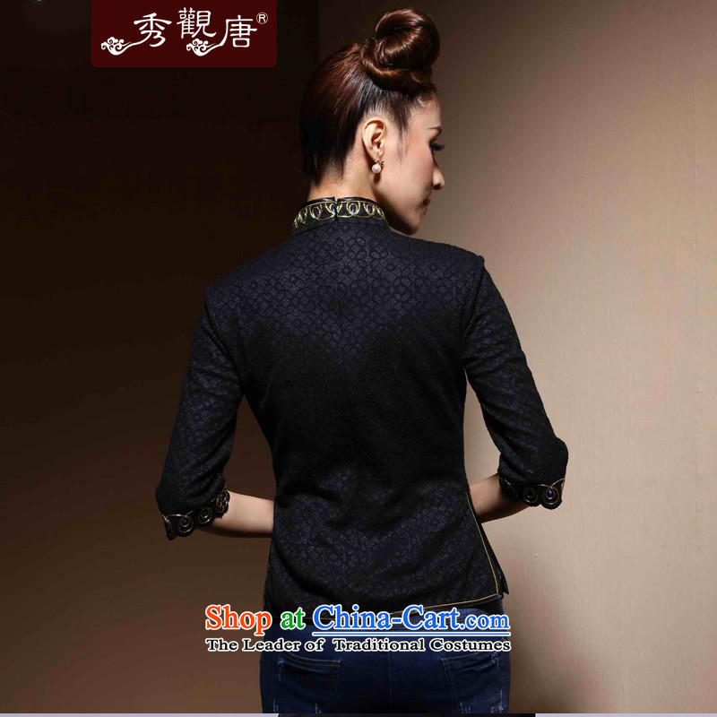 Sau Kwun Tong Spring Night Tang Dynasty, 2015 New China wind female qipao T-shirt , M, Sau Kwun Tong shopping on the Internet has been pressed.