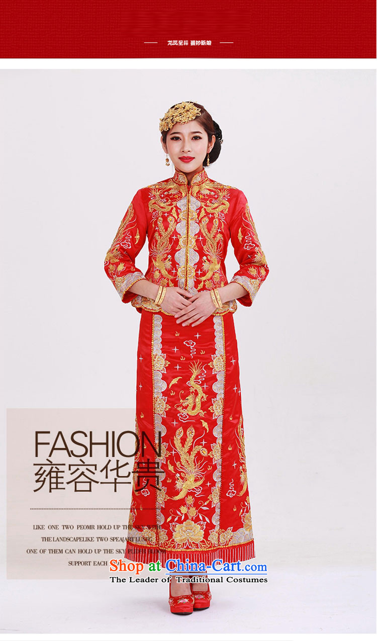 The Syrian-soo wo service time use the new Chinese dragon and the dragon and the use of Sau San embroidered summer clothing bride dress married a drink red wedding costume wedding gown retro L picture, prices, brand platters! The elections are supplied in the national character of distribution, so action, buy now enjoy more preferential! As soon as possible.