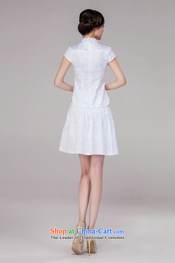 Gigi Lai Young Ah 2015 Spring/Summer Tang dynasty new women's improved daily cheongsam dress elegant and stylish retro look like two Kit White XL Photo, prices, brand platters! The elections are supplied in the national character of distribution, so action, buy now enjoy more preferential! As soon as possible.
