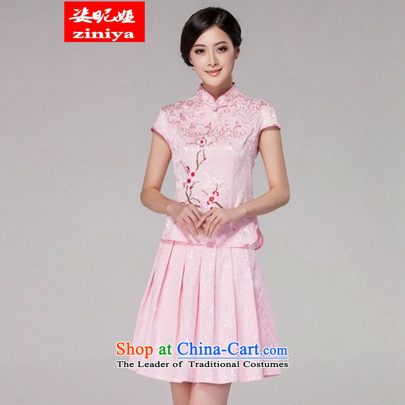 Gigi Lai Young Ah 2015 Spring/Summer Tang dynasty new women's improved daily cheongsam dress elegant and stylish retro look like two Kit White XL, Gigi Lai Young Ah , , , shopping on the Internet