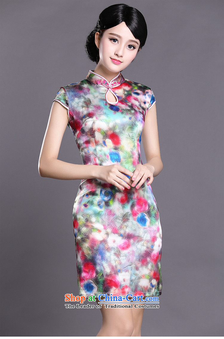 Joe was aristocratic ethnic cheongsam dress silk new improved short-sleeved Tang dynasty ZS044 SUIT L picture, prices, brand platters! The elections are supplied in the national character of distribution, so action, buy now enjoy more preferential! As soon as possible.
