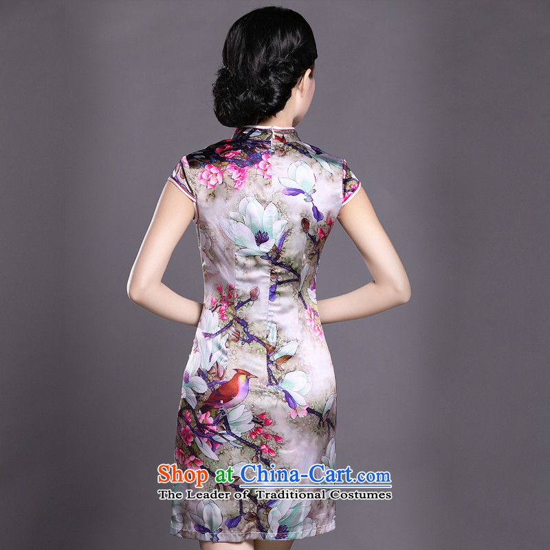 Joe was aristocratic cheongsam dress summer China wind silk new improved Tang dynasty ZS046 RED M,CHOSHAN LADIES,,, shopping on the Internet
