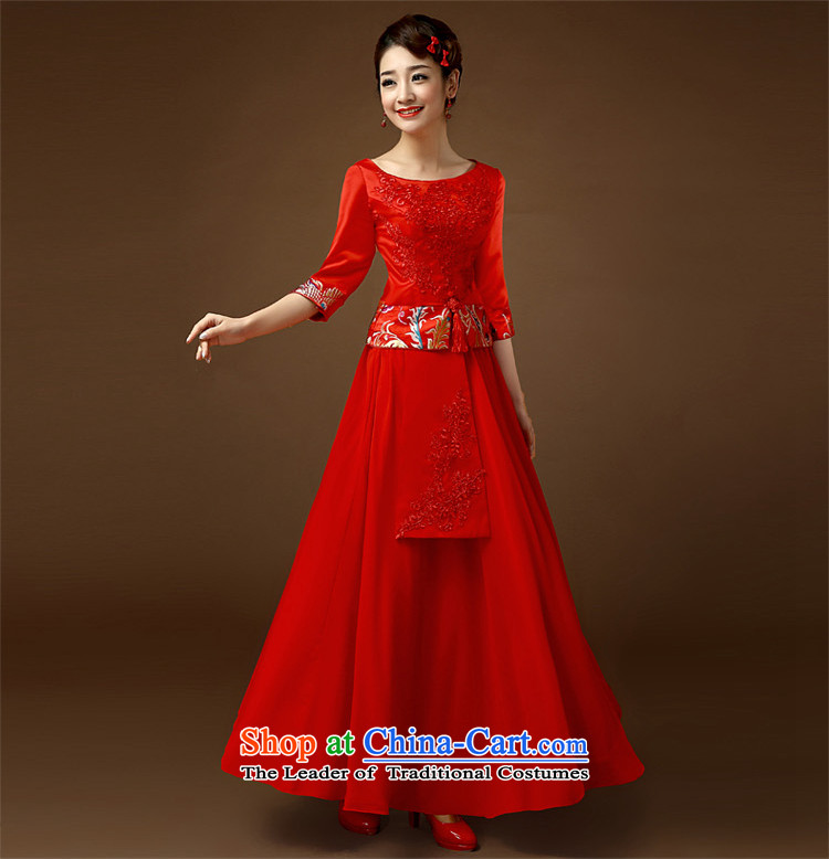 Taylor Martin 2015 wedding dresses spring and summer large Chinese Foutune of Chinese long marriages wedding dresses red dress uniform bows M picture, prices, brand platters! The elections are supplied in the national character of distribution, so action, buy now enjoy more preferential! As soon as possible.