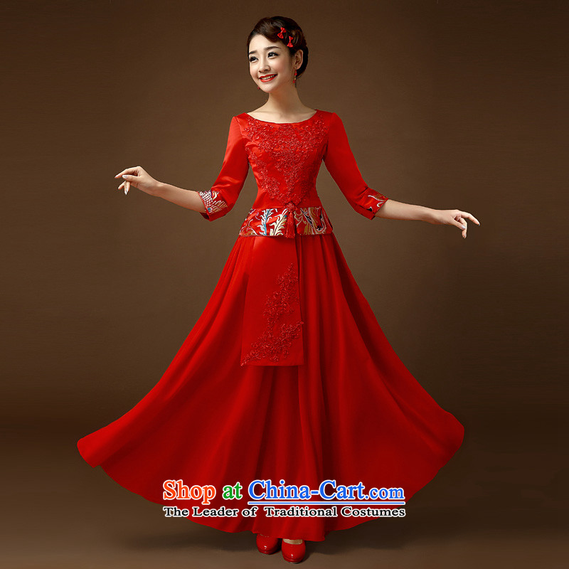 Taylor Martin 2015 wedding dresses spring and summer large Chinese Foutune of Chinese long marriages wedding dresses red dress uniform bows M Taylor (TAILEMARTIN Martin) , , , shopping on the Internet