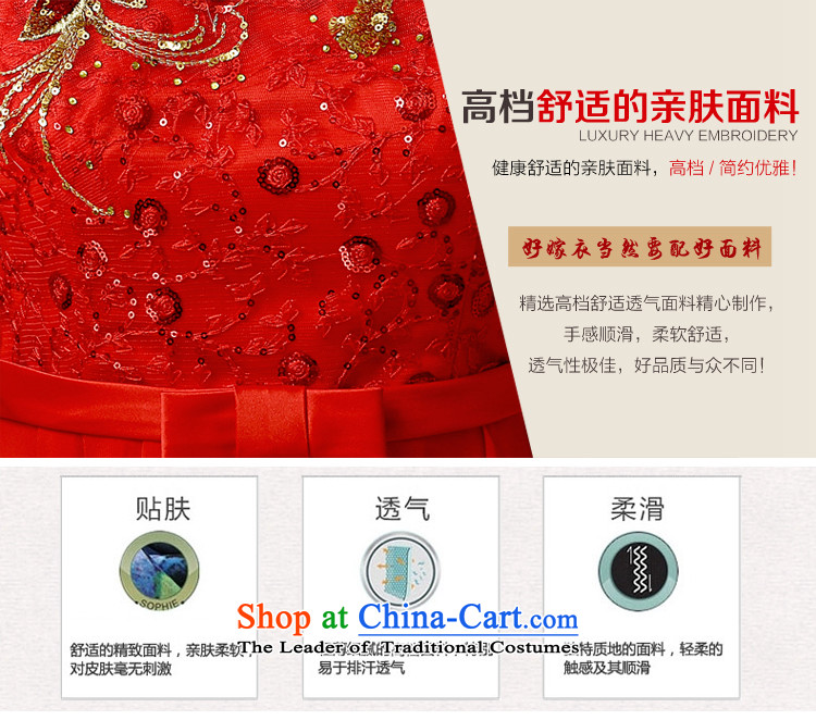 Taylor Martin 2015 improved qipao Stylish retro Foutune of red wedding bride bows large serving Chinese cheongsam dress short-sleeved red L picture, prices, brand platters! The elections are supplied in the national character of distribution, so action, buy now enjoy more preferential! As soon as possible.