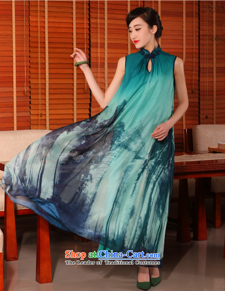 Love of birds Zephyr 2015 new summer loose long skirt fashion style qipao female improved dresses QD754 Tsing yarn S picture, prices, brand platters! The elections are supplied in the national character of distribution, so action, buy now enjoy more preferential! As soon as possible.