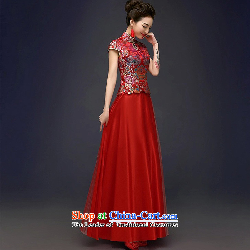 Energy Tifi Li Sau Wo Service Improvement qipao female chinese red color T-shirt dress bride services RED M energy drink tifi (mod) has been pressed, fil shopping on the Internet