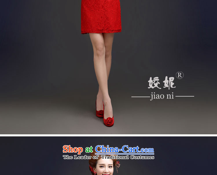 2015 New Red bows Service Bridal short of Summer Wedding dress female Chinese foutune crowsfoot video thin qp cheongsam red XL Photo, prices, brand platters! The elections are supplied in the national character of distribution, so action, buy now enjoy more preferential! As soon as possible.