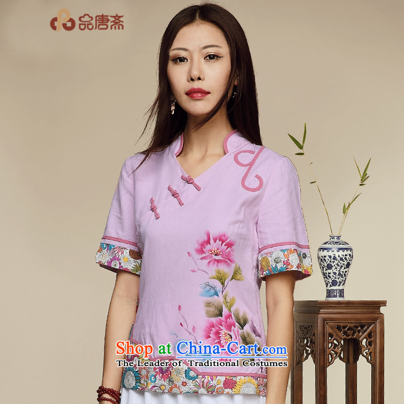 No. of Ramadan 2015 Summer Tang new retro Chinese tea serving short-sleeved T-shirt picture color S qipao and Tang Ramadan , , , shopping on the Internet