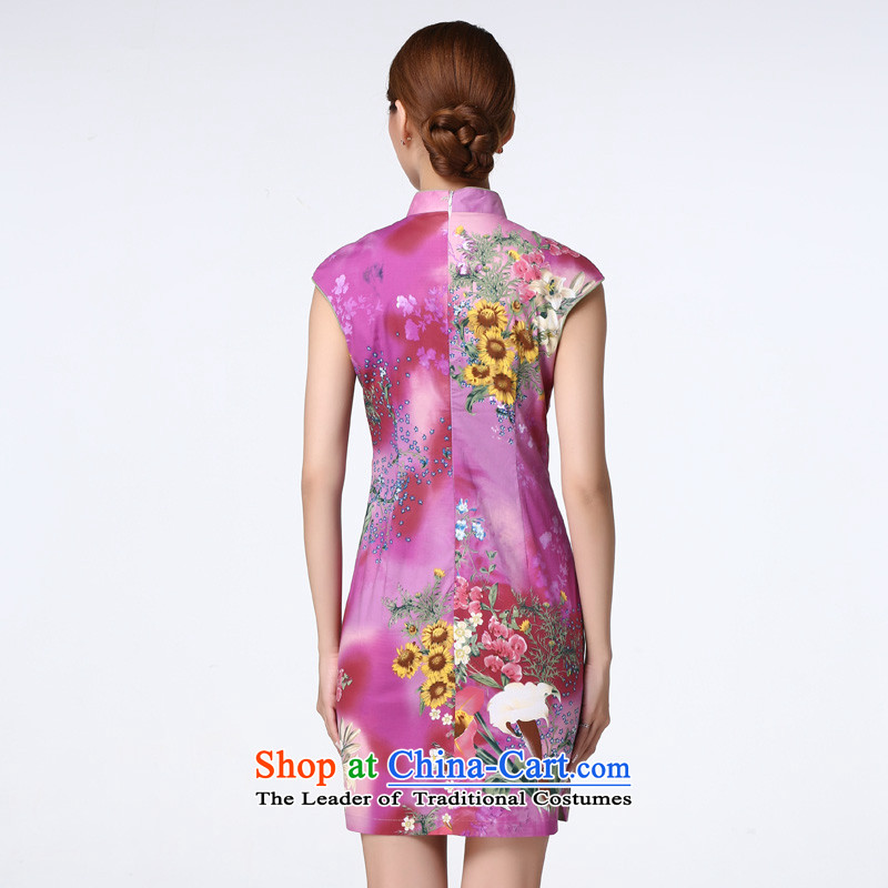 The Tang dynasty, forming the sexy daily improved Chinese Disc detained suit short skirt girls cheongsam dress TXF41119 first floor lily XL, Tang Dynasty , , , shopping on the Internet