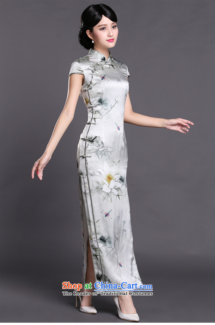 Joe was aristocratic republic of korea qipao gown of Chinese traditional long heavyweight silk CKZS005 Tang dynasty white L picture, prices, brand platters! The elections are supplied in the national character of distribution, so action, buy now enjoy more preferential! As soon as possible.