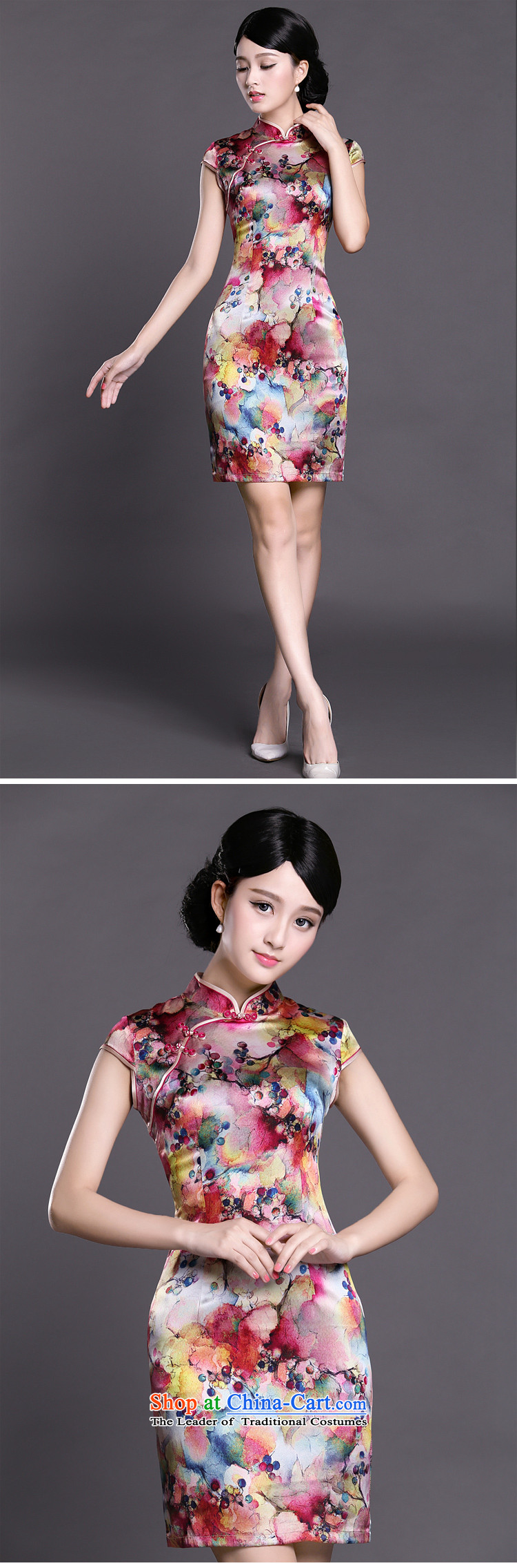 Joe was aristocratic cheongsam dress silk short-sleeved improved China wind Chinese Dress ZS052 RED L picture, prices, brand platters! The elections are supplied in the national character of distribution, so action, buy now enjoy more preferential! As soon as possible.