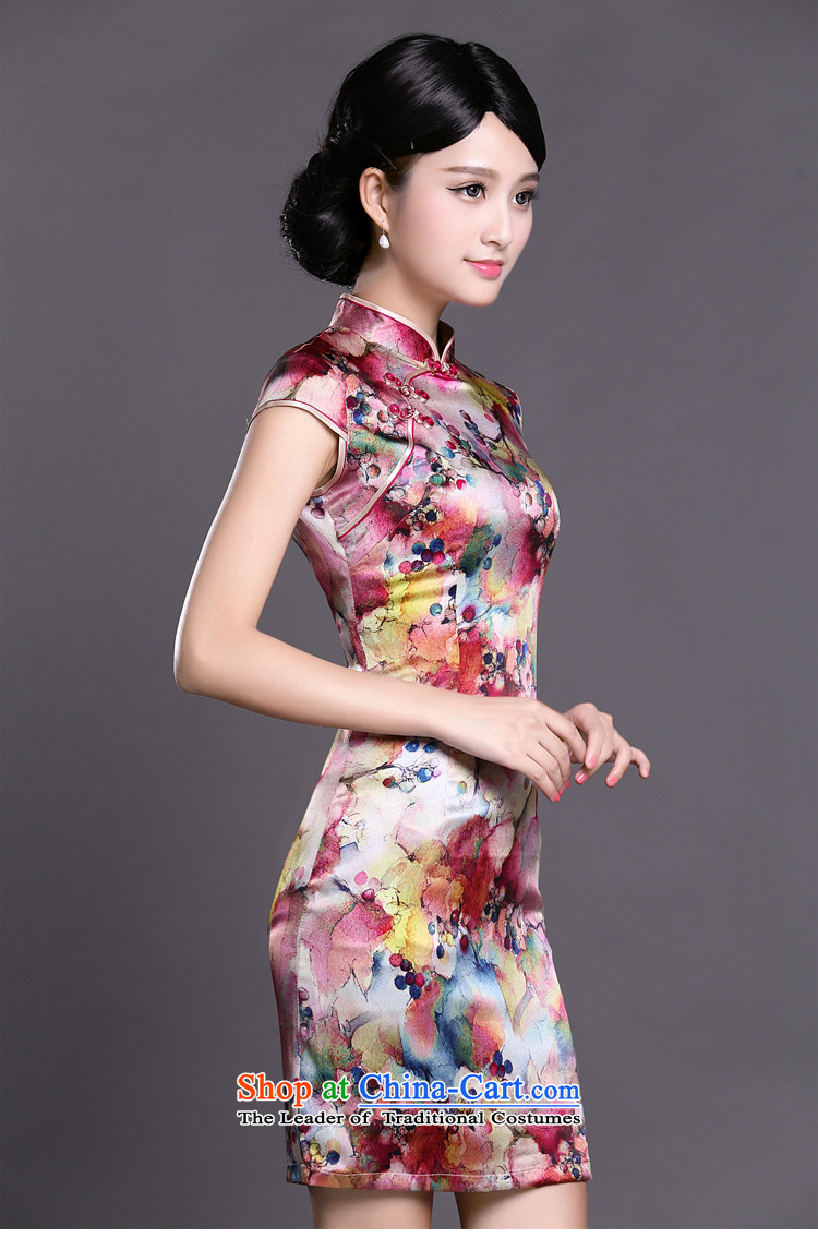 Joe was aristocratic cheongsam dress silk short-sleeved improved China wind Chinese Dress ZS052 RED L picture, prices, brand platters! The elections are supplied in the national character of distribution, so action, buy now enjoy more preferential! As soon as possible.