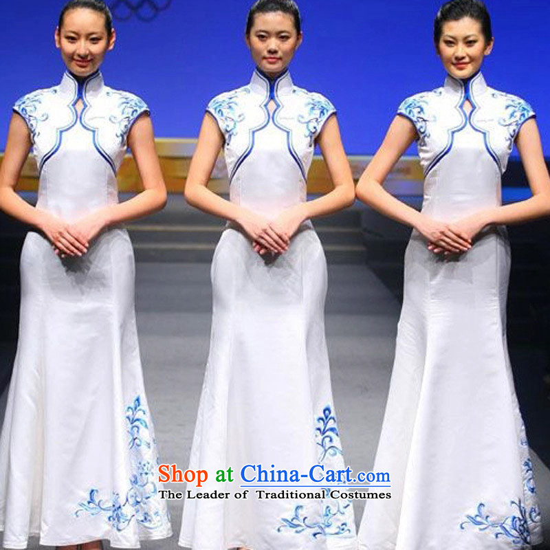 The knot true love etiquette porcelain cheongsam dress will award ceremonies stage costumes red XL, Chengjia True Love , , , shopping on the Internet