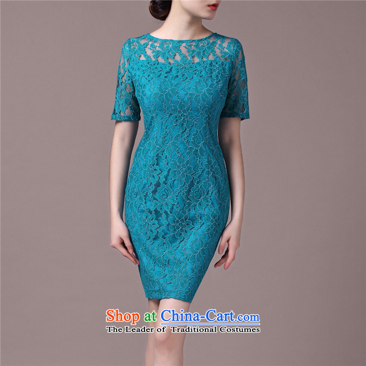 Ishan goods in the lace cuff dresses commuter improved cheongsam dress jade green L picture, prices, brand platters! The elections are supplied in the national character of distribution, so action, buy now enjoy more preferential! As soon as possible.