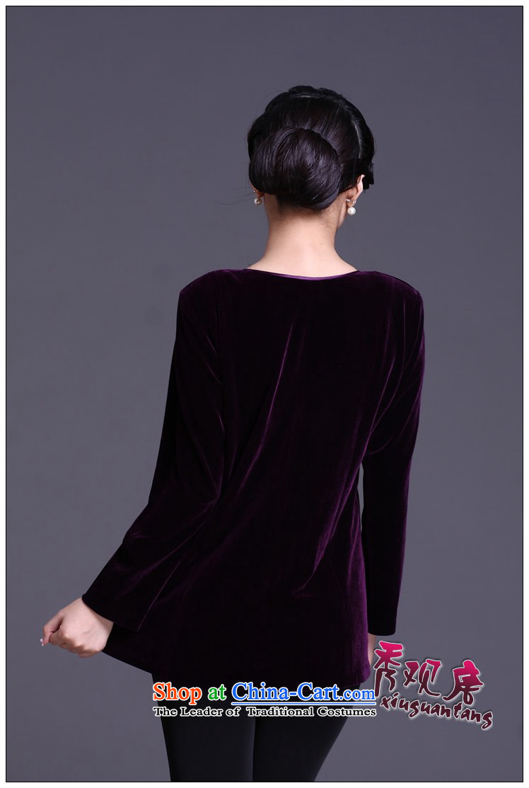 [Sau Kwun Tong] starfish flower women of ethnic 2015 Spring/Ms. Tang blouses/cashmere sweater purple XXL pictures cheongsam, prices, brand platters! The elections are supplied in the national character of distribution, so action, buy now enjoy more preferential! As soon as possible.