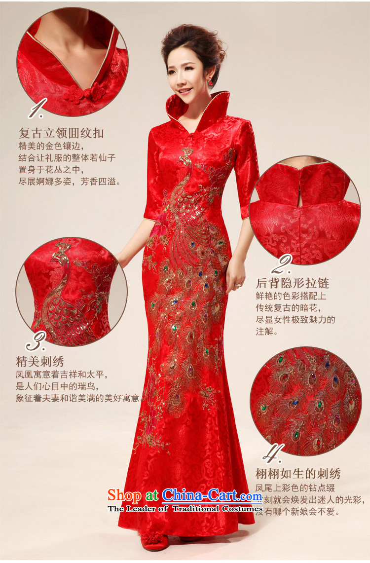 Charlene Choi Ling 2015 new re-door onto the design of the ceremonial dress red bows replacing dress qipao 71 Red XL Photo, prices, brand platters! The elections are supplied in the national character of distribution, so action, buy now enjoy more preferential! As soon as possible.