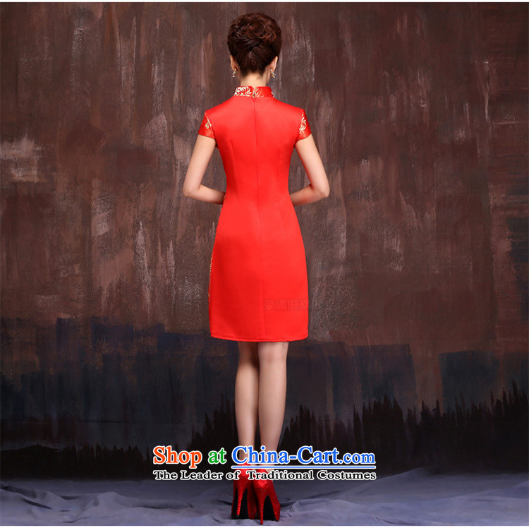Charlene Choi Ling marriages short, red spring and summer 2015 new qipao Stylish retro bows service improvement dress L picture, prices, brand platters! The elections are supplied in the national character of distribution, so action, buy now enjoy more preferential! As soon as possible.