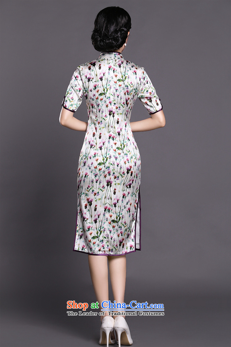 Joe was aristocratic heavyweight Silk Cheongsam long daily in the Republic of Korea women's wind improved ZS022 White XXL picture, prices, brand platters! The elections are supplied in the national character of distribution, so action, buy now enjoy more preferential! As soon as possible.