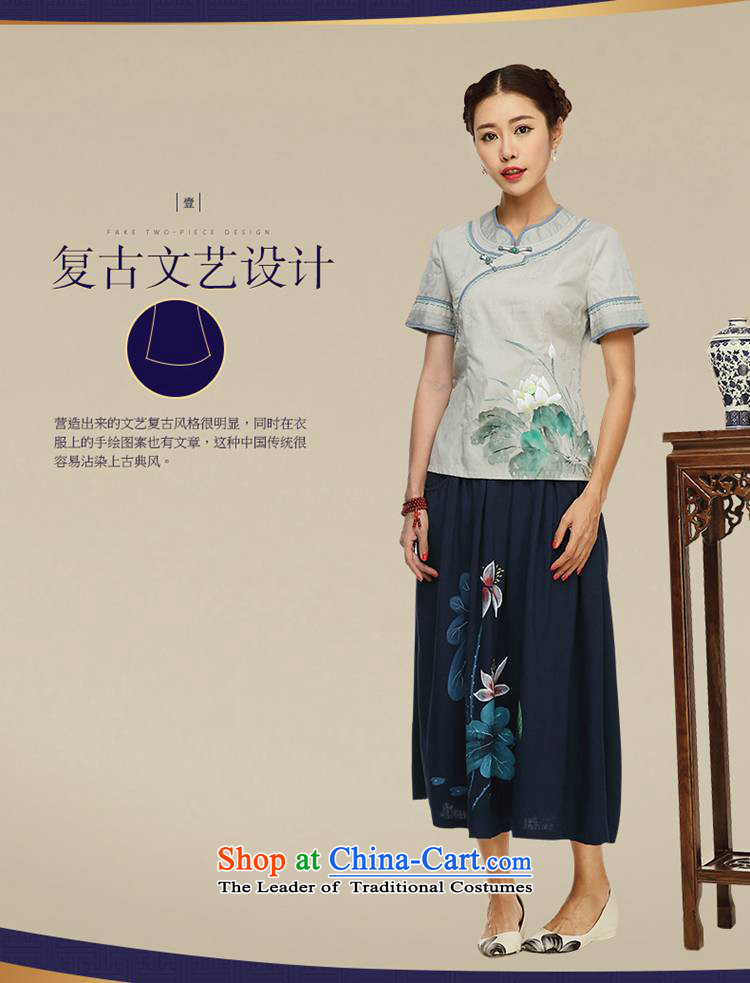 No. of Ramadan 2015 Summer nation Tang short-sleeved T-shirt qipao wind improved Han-China wind-day Chinese cotton linen tea service picture color M brand, prices, picture platters! The elections are supplied in the national character of distribution, so action, buy now enjoy more preferential! As soon as possible.