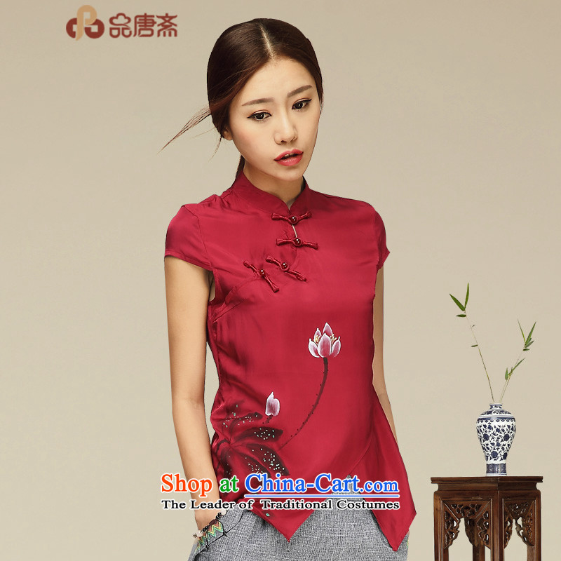 No. 2015, Tang Dynasty Ramadan Tang summer improved Han-China wind women short-sleeved T-shirt qipao retro RED M Tang Ramadan , , , No. shopping on the Internet